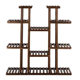 Karl Home 302771328735 Plant Stand 47.24 Inch X 9.84 Wood Indoor/outdoor Brown Finish