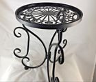Kh018bl Anjoy Classic Gardening Flower Pot Stand Shelf Round Table Black