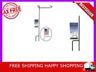 Kin-00630 Garden Flag Stand Measures Wide Black Metal Decorative