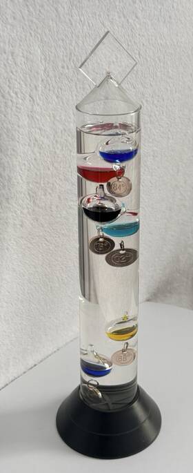 Koch 12231 Galileo Thermometer 11 Inch Made In Germany Glass Desk Weather Instrument Euc