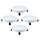 L1-pg1456-j-wt-4 Plastic Heavy Caddy Flower Planter Pot Stand Movable Saucer With