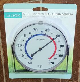 104-105-tbp La Crosse 5 Inch Indoor/outdoor Dial Thermometer #104-105-tbp