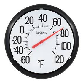 104134 La Crosse 13.25-inch Basic Analog Dial Thermometer - 13.25 X Black 1.85