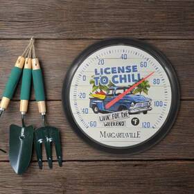 La Crosse 313031255203 13.25 Inch License To Chill Margaritaville Analog Dial Thermometer
