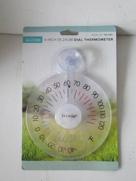 La Crosse 757456987934 6 Inch Dial Window Outdoor Thermometer 105-1061