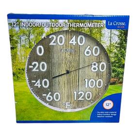 La Crosse Hd81915 12 Inch Round Indoor/outdoor Dial Thermometer New