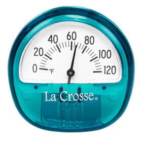 104-106t La Crosse Technology Teal Indoor/outdoor Thermometer With Magnetic Back