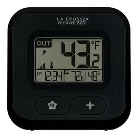 308-147 La Crosse Technology 757456078892 Wireless Compact Digital Thermometer With Humidity Black