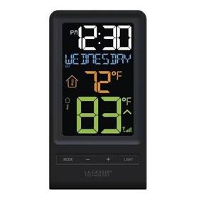 Mo308-1415-tbp La Crosse Technology Black Wireless Color Digital Thermometer Indoor Outdoor Temperature Calendar