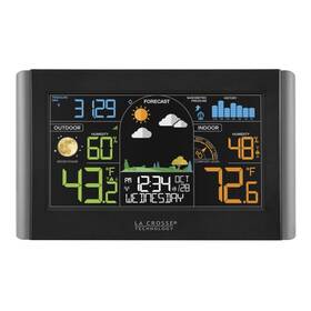 Mom74863 La Crosse Technology 9 Inch Digital Temperature Humidity Wireless Color Forecast Station Battery Sensor