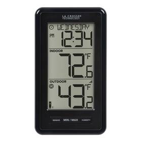 La Crosse Technology Ws-9160u-bk-it-cbp Battery-powered Lcd Weather Thermometer