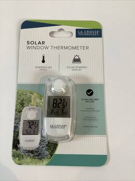 306-318-tbp Lacrosse Technology La Crosse Window Solar Powered Digital Thermometer