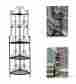 Lc-shelf-0007 Hio Steel Shelves Corner Plant Stand 5 Tier Shelf Patio Display Indoor Outdoor Decor