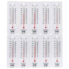 Learning Advantage 832382006321 Student Thermometers - Set Of 10 Dual-scale And Mercury-free Easy-to-read