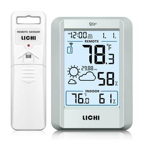 Lc803-1 Lichi Indoor Outdoor Thermometer Wireless Weather Station External Hygr