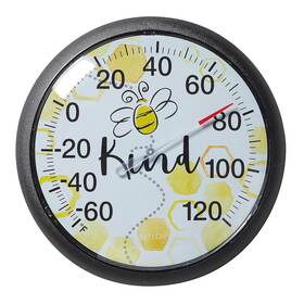 5307073 Lifetime Brands Inc. Taylor Bee Kind Indoor Outdoor Dial Thermometer Easy To Read Wall Decor