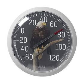 5307093 Lifetime Brands Inc. Nature Series Eagle Indoor Outdoor Dial Thermometer Easy To Read Wall Decor