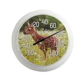 5323344 Lifetime Brands Inc. Indoor Outdoor Dial Decorative Thermometer Wireless Sweet Fawn