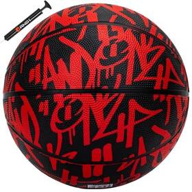 Lifeworks Technology 5a1bk0312m5e2 Fantom Graffiti Rubber Basketball - Streetball For Indoor And 27.5 With Pump Red