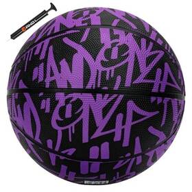 Lifeworks Technology 5a1bk0312u6e2 Fantom Graffiti Rubber Basketball - Streetball For Indoor 28.5 With Pump Purple