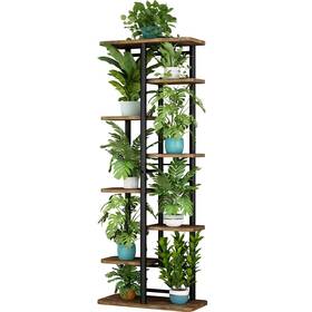 Linzinar 294019373222 Plant Stand 8 Tier 9 Potted Multiple Flower Pot Holder Shelf Indoor