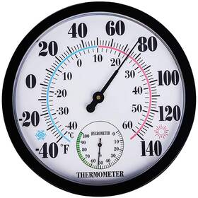Lirches 445050851821 Indoor Outdoor Thermometer Hygrometer Large Numbers