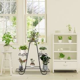 Liveditor 698459550377 31 Inch High Arch 4 Layers 6 Vertical Stripes Potted Plant Frame