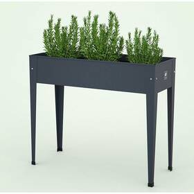 Liveditor 985621716168 Mobile Elevated Wood Rectangular Garden Planter