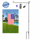Lixdepnn4a General Flag Stand Bonytek Garden Flagpole Black Wrought Iron Small