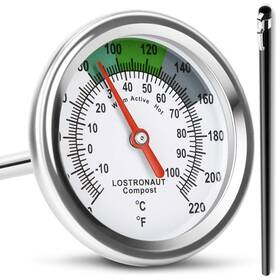 Lostronaut B08b1l44ns Long Stem Compost Thermometer - Fast Response Stainless Steel 16 Inch F/c