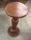 Ltp123 Wood Wide Plant 12 Stool Accent Stand Carved Solid 24 Tall Table