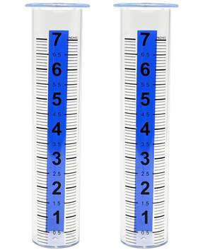Lueudu 739722158446 2pcs 7 Inch Plastic Rain Gauge Replacement Tube 8.23 X Transparent