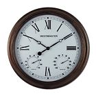 20053 Luster Leaf Henley Outdoor Indoor Clock With Thermometer 16 Inches 346374108103