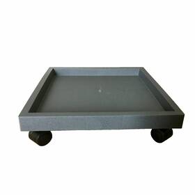 Makina 714494025684 Wanderingdonkey 13 Inch Square Heavy Duty Plant Caddy With Wheels Rolling Sta