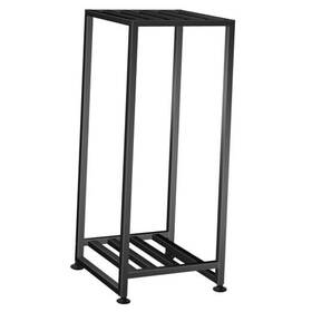 Man101 Manmaohui Plant Stand Indoor Outdoor Wrought Iron Stands 2 Tier Heavy Tier-black