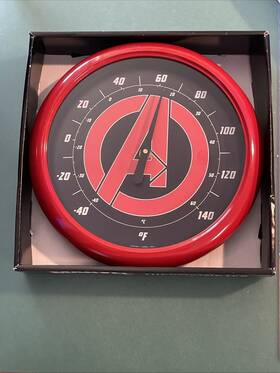 Marvel 054382346034 Avengers Indoor And Outdoor Thermometer New In Box
