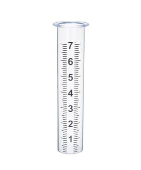 Mateda 757603823290 7 Inch Plastic Rain Gauge Replacement Tube With Lid Design Transparent