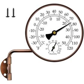 Measuretool 113052364678 Dial 4 Inch Brass Swivel Thermometer Indoor Outdoor With Large Displa