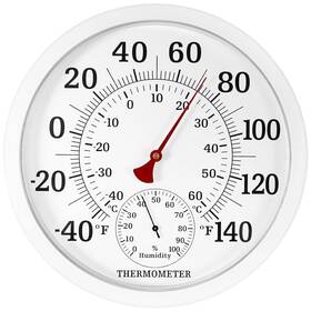 Meinv 721927866479 10.5 Inch Indoor Outdoor Thermometer Large Numbers - Weather Hygr
