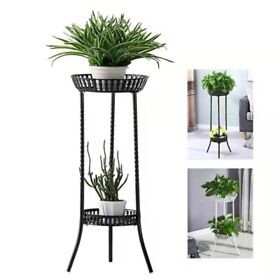 Metal Iron Tall Plant Shelf Indoor Outdoor Sturdy Flower Pot Corner