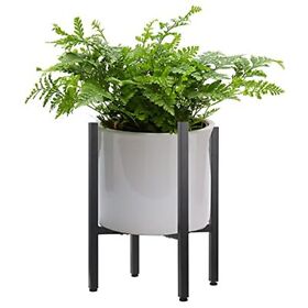Metal Outdoor Plant Stand Indoor With Adjustable Width Fits 8 To 12 Inch