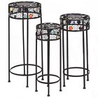 Metal-plant-stand-0671 Metal Plant Stand Pc Round Ceramic Multi Color 603305838554