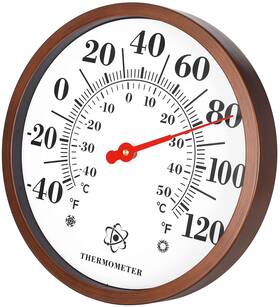 Miksus 021893796290 12.3 New Large Numbers Premium Thermometer Outdoor Indoor Water Resistant Dec
