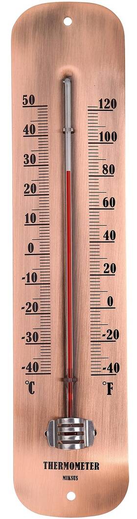 Miksus 783495222538 12.2 Inch New Large Numbers Premium Steel Wall Thermometer Indoor Outdoor Wat