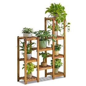 Monibloom 840256403381 Wood Plant Stand Outdoor Multi-layer Tall Ventilated Flower D