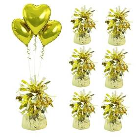 Moretreat M1406lgd Aluminum Foil Balloon Weights For Parties 6 Pcs - 0.31lb Light Gold 6pcs