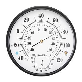 Mumtop 313113759773 Indoor Outdoor Thermometer - 12 Inch Wall Hanging Hygromete