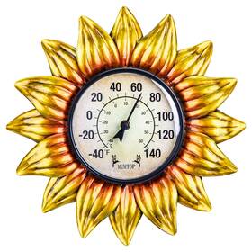 3612631 Mumtop Outdoor Thermometers For Patio - Indoor Thermometer Sunflower Wall T
