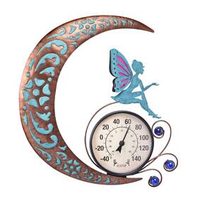 4862900 Mumtop 16 Inch Fairy Indoor Outdoor Thermometer Large Number Decorative Wall Mounte