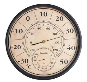 Mumtop 691168312595 Indoor Outdoor Thermometer - 12 Inch Wall Hanging For
